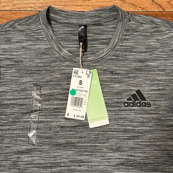 Men's Adidas Axis Aeroready Tech Tee Static Design Short Sleeve Size Small - Picture 2 of 6